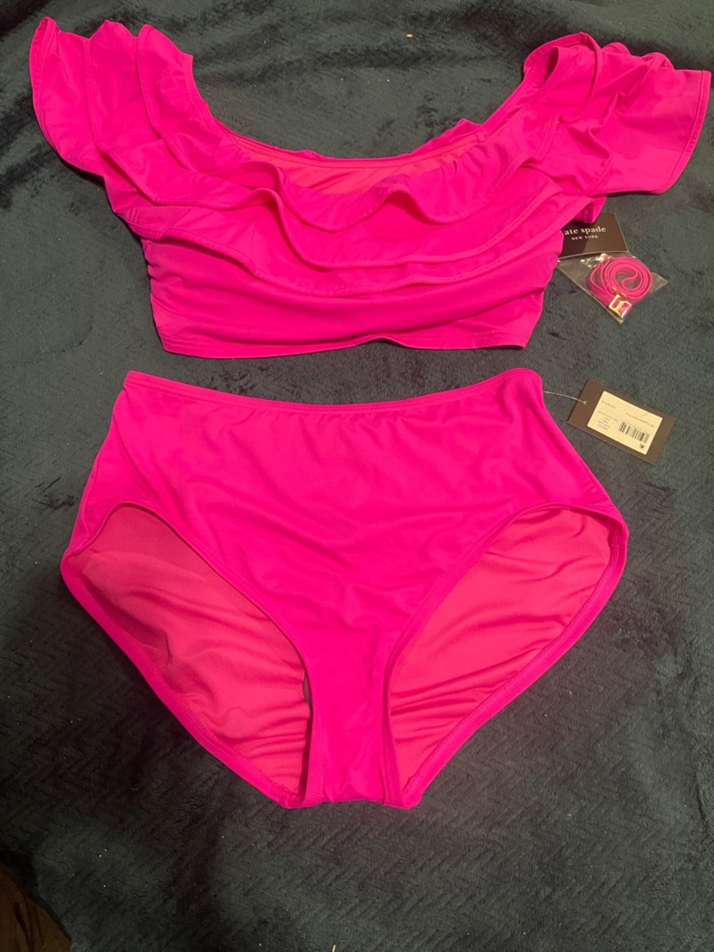 NWT Kate Spade Bright Pink Swimwear Set
